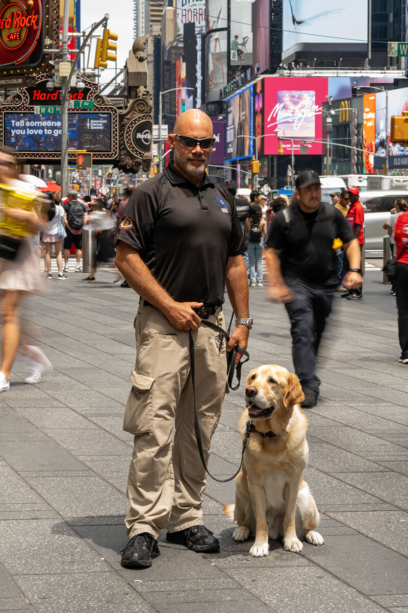 man with a dog